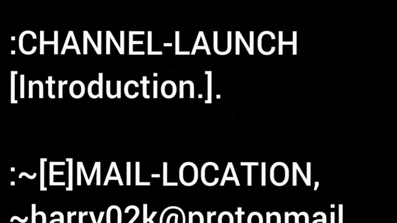 [Video title.] :WELCOME.