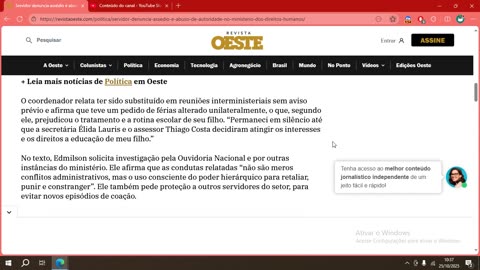 Servidor denuncia assédio e abuso de autoridade no MDH.mp4