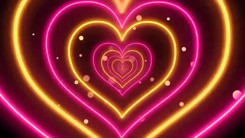 1163. Pink and Gold heart tunnel loop Background 3 Hour TV romantic wallpaper
