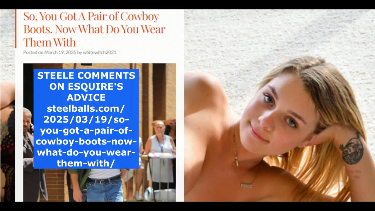 BANNED BY YOUTUBE! ESQUIRE'S FASHION ADVICE ABOUT COWBOY BOOTS