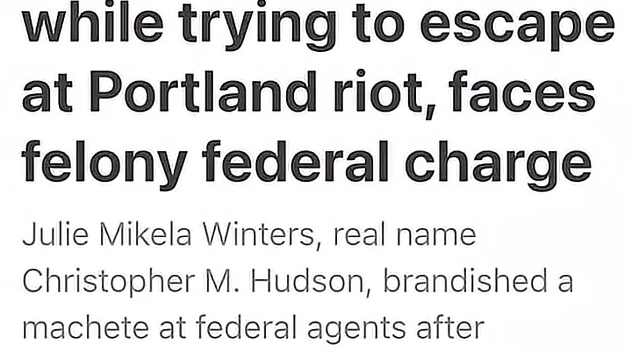 Portland Trantifa Felony Assault Suspect Has Been WRONGED