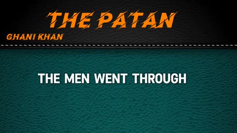 The patan ghani khan English poetry