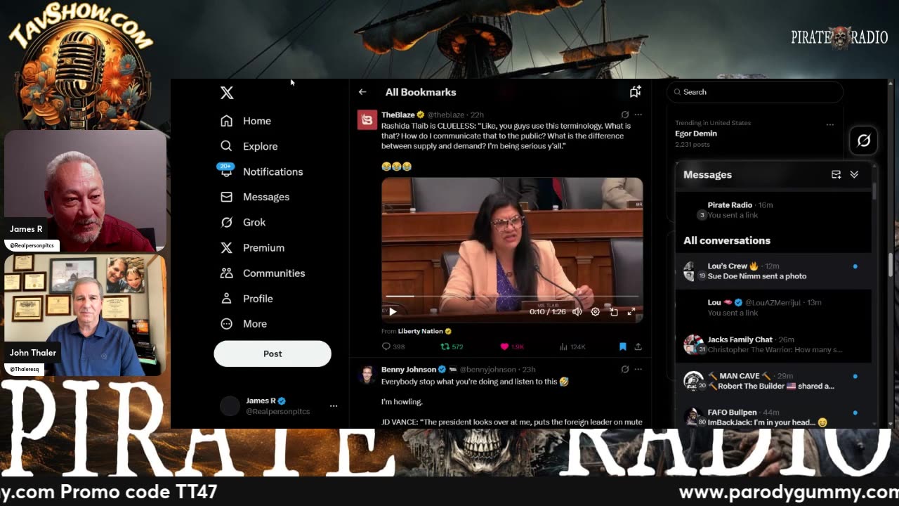 Pirate Radio Happy Wednesday 06/25/25 / TheMcKinleyProject.org / ParodyGummy.com Promo: TT47