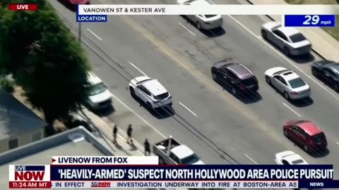 High Speed Police Pursuit on SURFACE STREETS Of Van Nuys in San Fernando Valley