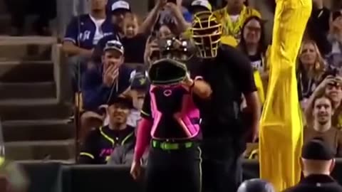 Baseball on stilts 🤨🤔😂