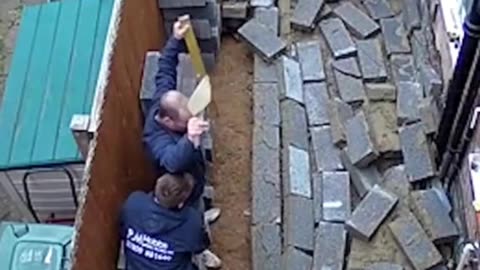 Brick by Brick... Then BOOM! 🧱💥 Construction Fail Caught on Camera