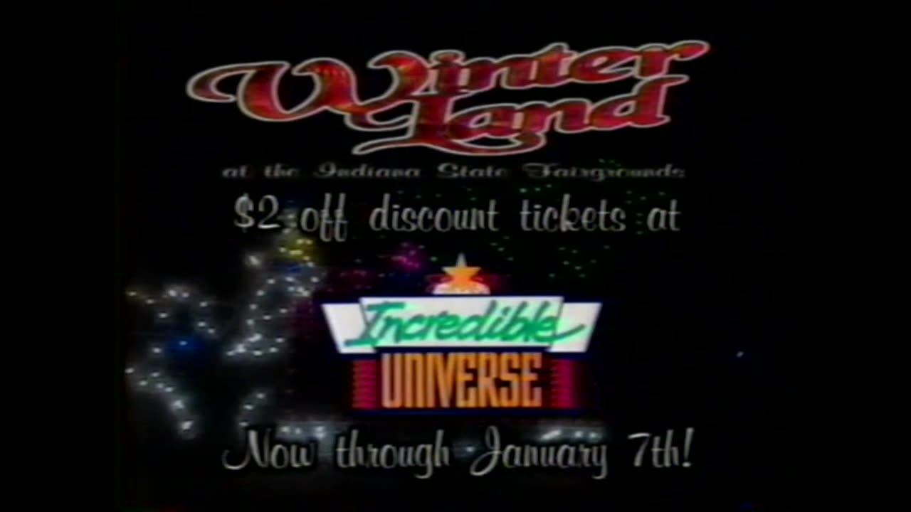 December 2, 1996 - Promo for Winter Land at Indiana State Fairgrounds & WNDY 'Family Matters' Bumper
