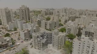 New drone footage shows the scenes of the Iranian ballistic missile impacts