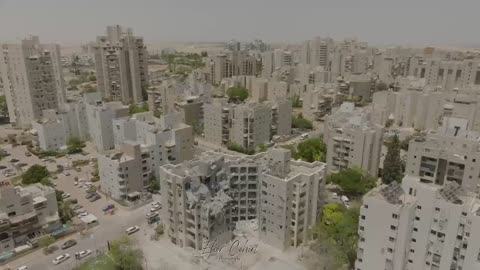 New drone footage shows the scenes of the Iranian ballistic missile impacts