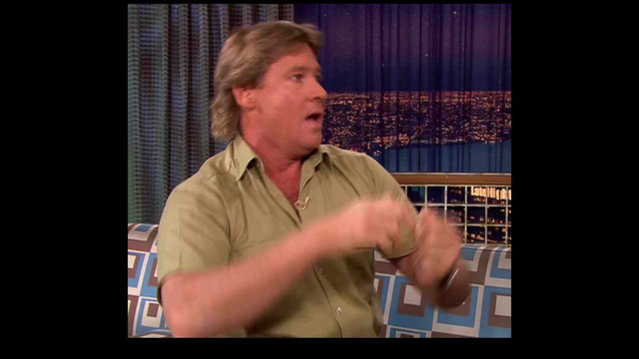 Conan -- Steve Erwin is attacked by Python #conan #crocidilehunter #steveerwin
