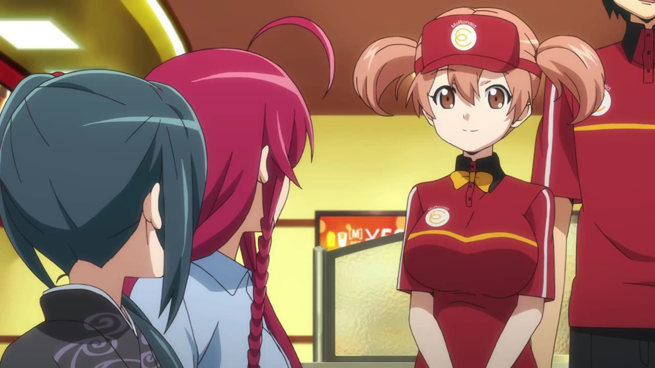 The Devil is A Part-Timer - Rika hugs Chiho