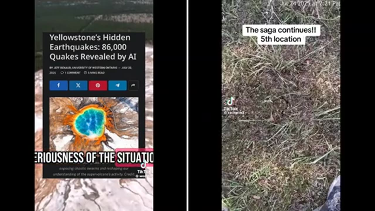 Yellowstone earthquakes ..
