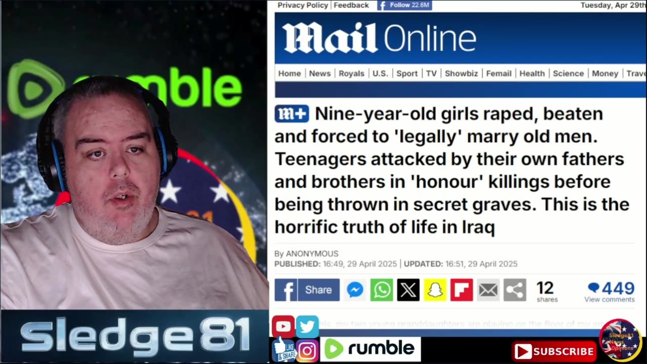 Nine year old girls raped beaten in Iraq