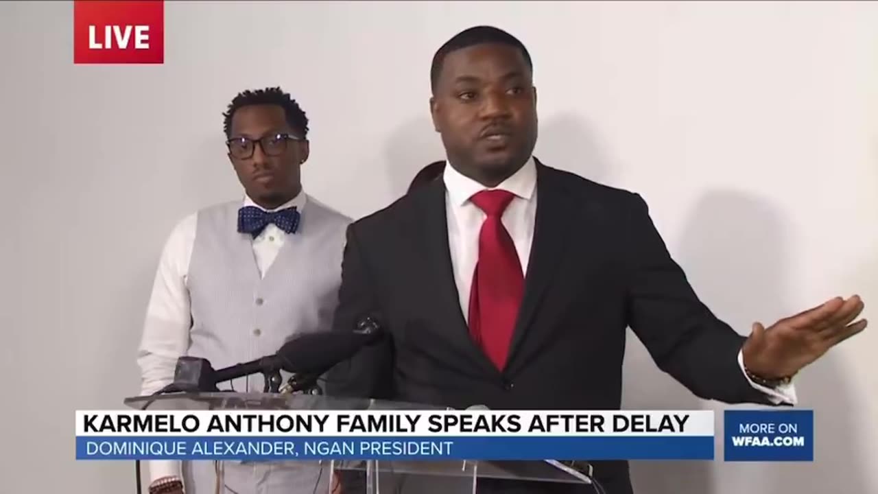 Karmelo Anthony’s press conference opens with an attack on Austin Metcalf’s father for attending