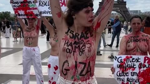 Israël, Hamas : hors de Gaza » : action coup de poing des Femen à Paris,