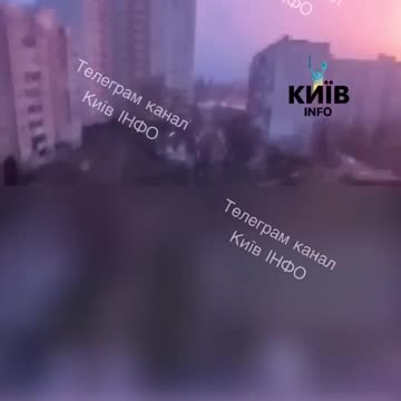 The moment a Russian missile hits the town of Vyshneve near Kyiv