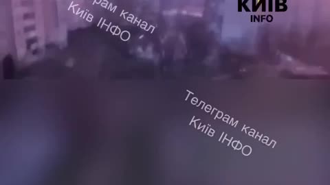 The moment a Russian missile hits the town of Vyshneve near Kyiv