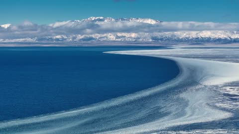 April's Embrace: Sayram Lake, Where Azure Dreams Awaken