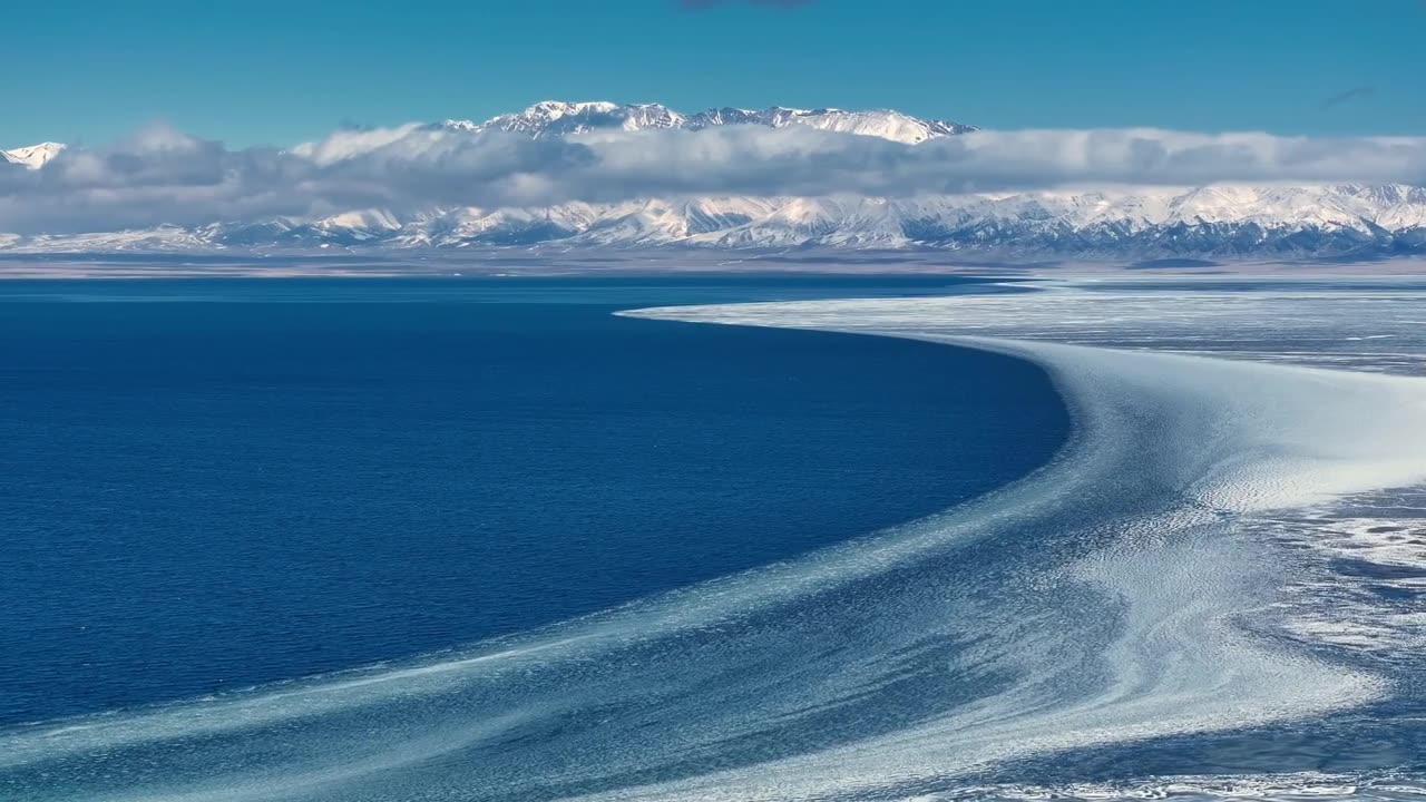 April's Embrace: Sayram Lake, Where Azure Dreams Awaken