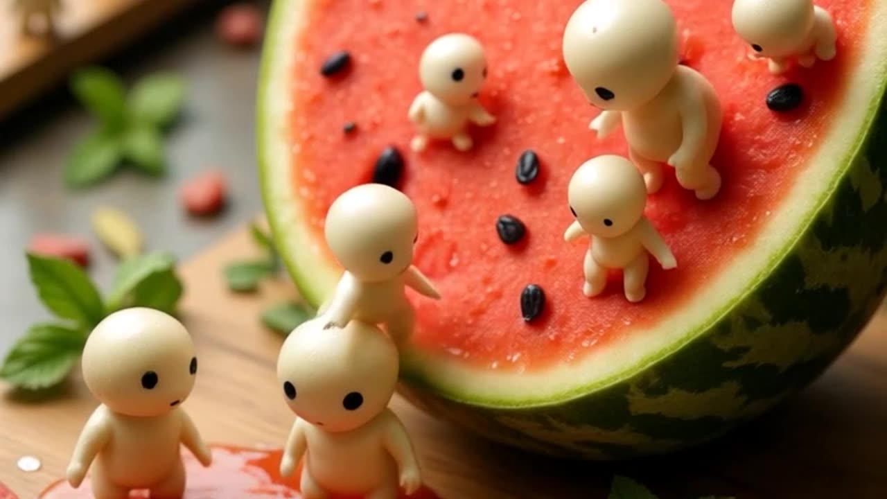 Mystical Kodama in Action: Tiny Guardians of Nature 🌳✨