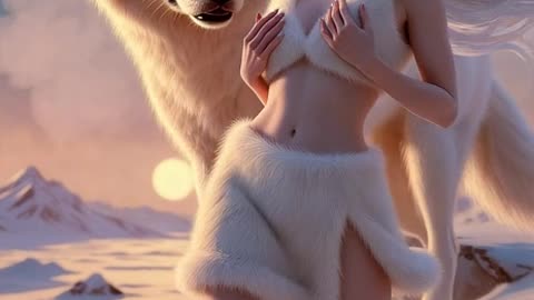 Winter’s Daughter and the White Spirit Wolf, AI Video