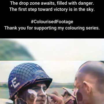 D-Day Bound US Paratroopers Ready for Drop #ColourisedHistory