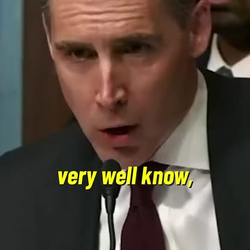 Do Not Lie To Senator Josh Hawley