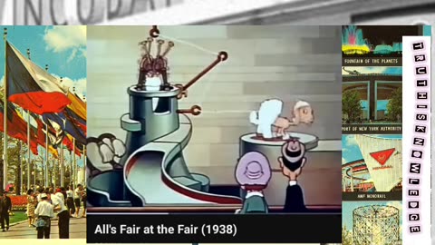 1938 CARTOON DEPICTING THE WORLD FAIR