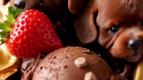 My ice cream is so cute #puppies #dogs #ai #foodrebellion