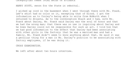 Harry Scott — Sworn In for the State — 186th Witness to Testify