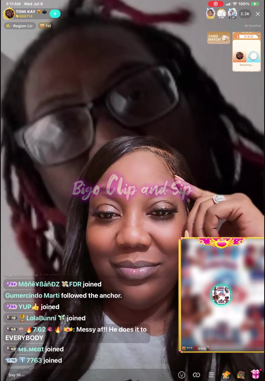 TomiKay listens to Petty Banks live ft LikeNoOther about TPO n Dolla attorney 7/9/25 #bigoclipandsip