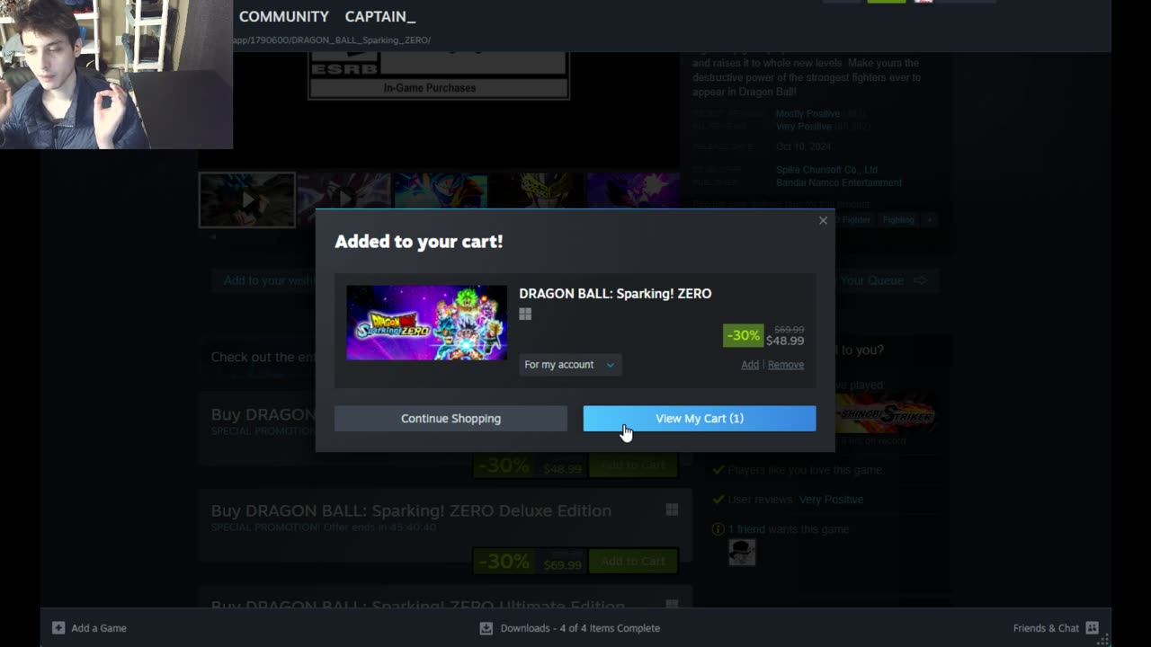 Tutorial For How To Buy The Dragon Ball Sparking! Zero Video Game On Steam
