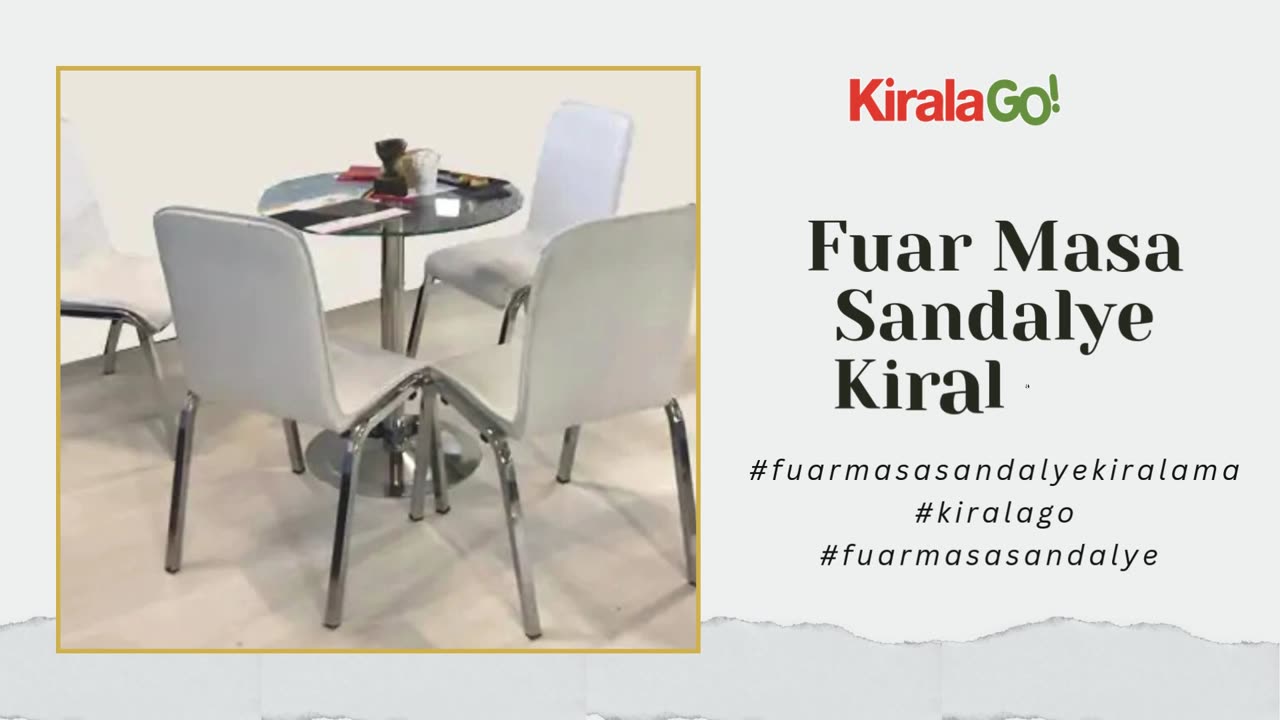Fuar Masa Sandalye Kiralama