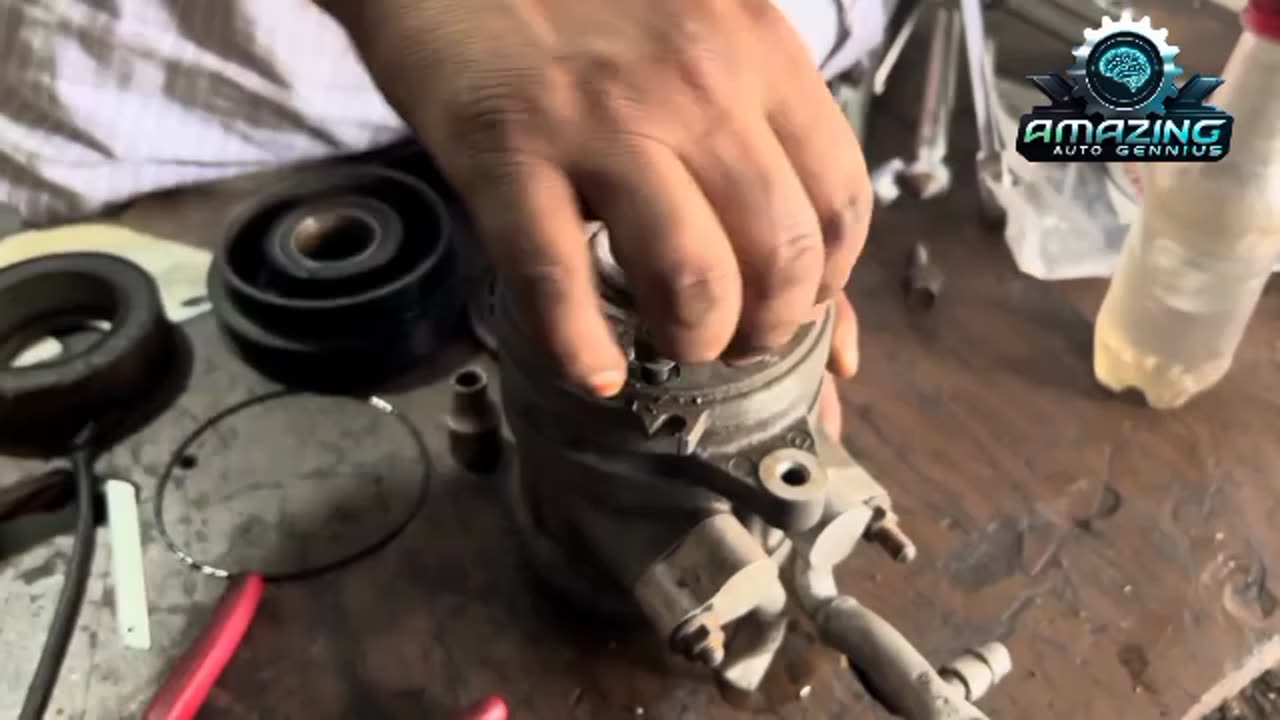 Car AC compressor repair oring change easily car AC compressor ko kaise repair kre