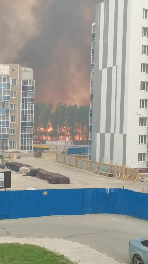 Massive Wildfire Approaching Russia's Second Most Important Cosmodrome(Vostochny, Amur Region)