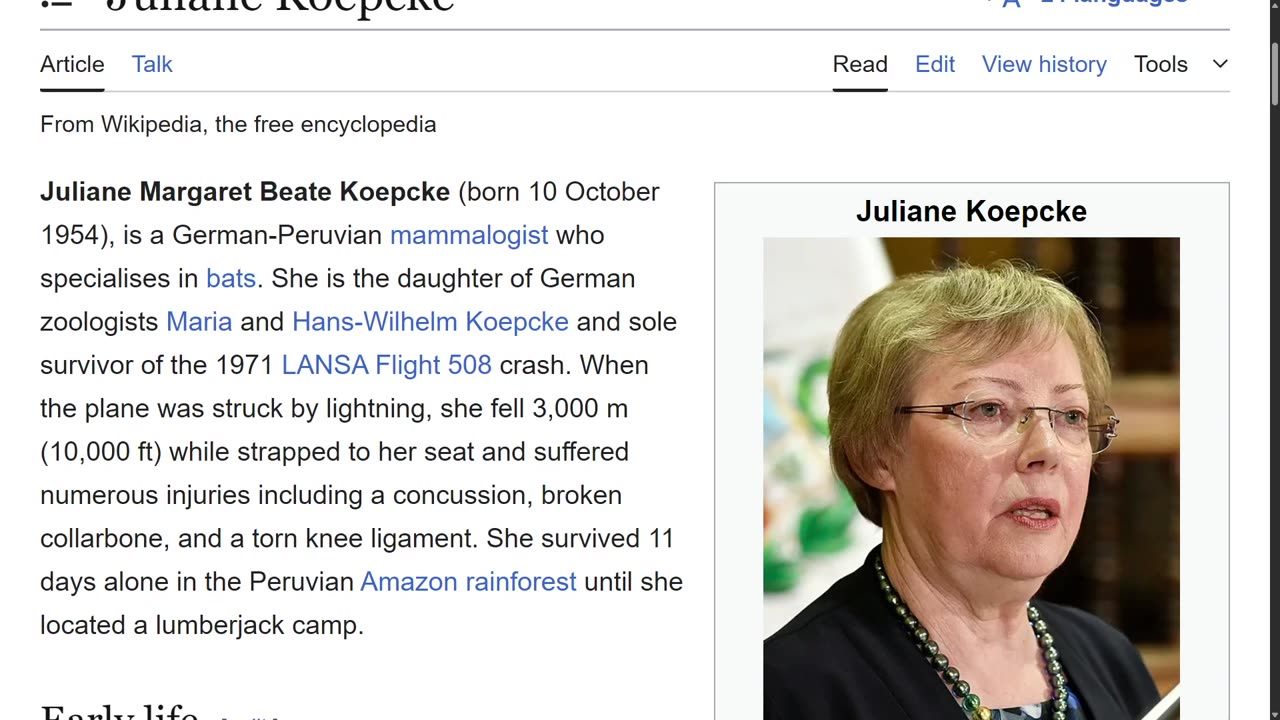 Juliane Koepcke - Survive Story