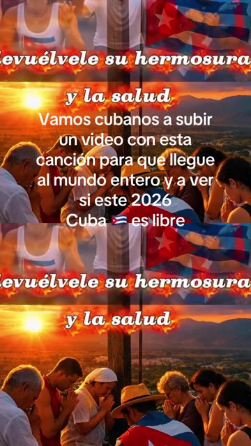 Vamos cubanos a subir un video con esta canción para que llegue al mundo entero y a ver si este 2026