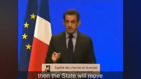 Former French president Nicholas Sarkozy, a jew, talking about forced racial interbreeding