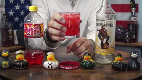 George Maddox - Captain Morgan Pineapple Rum & Mtn Dew Trolli Cherry Lemon 0 sugar Soda
