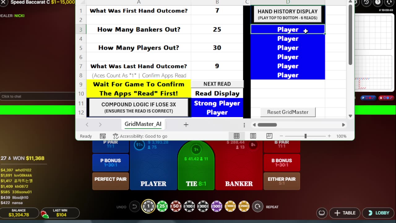 🔥 OMG! You Missed Dutch42_AI and GridMaster_AI Apps In Live Dealer Baccarat 🔥