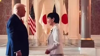 President Trump meets with the new Prime Minister of Japan and shows OCCULT Symbolism