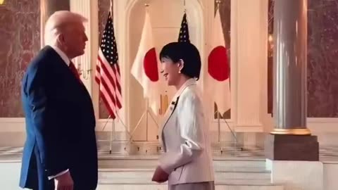President Trump meets with the new Prime Minister of Japan and shows OCCULT Symbolism