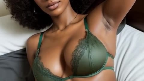 NSFW Green Panties and Bra