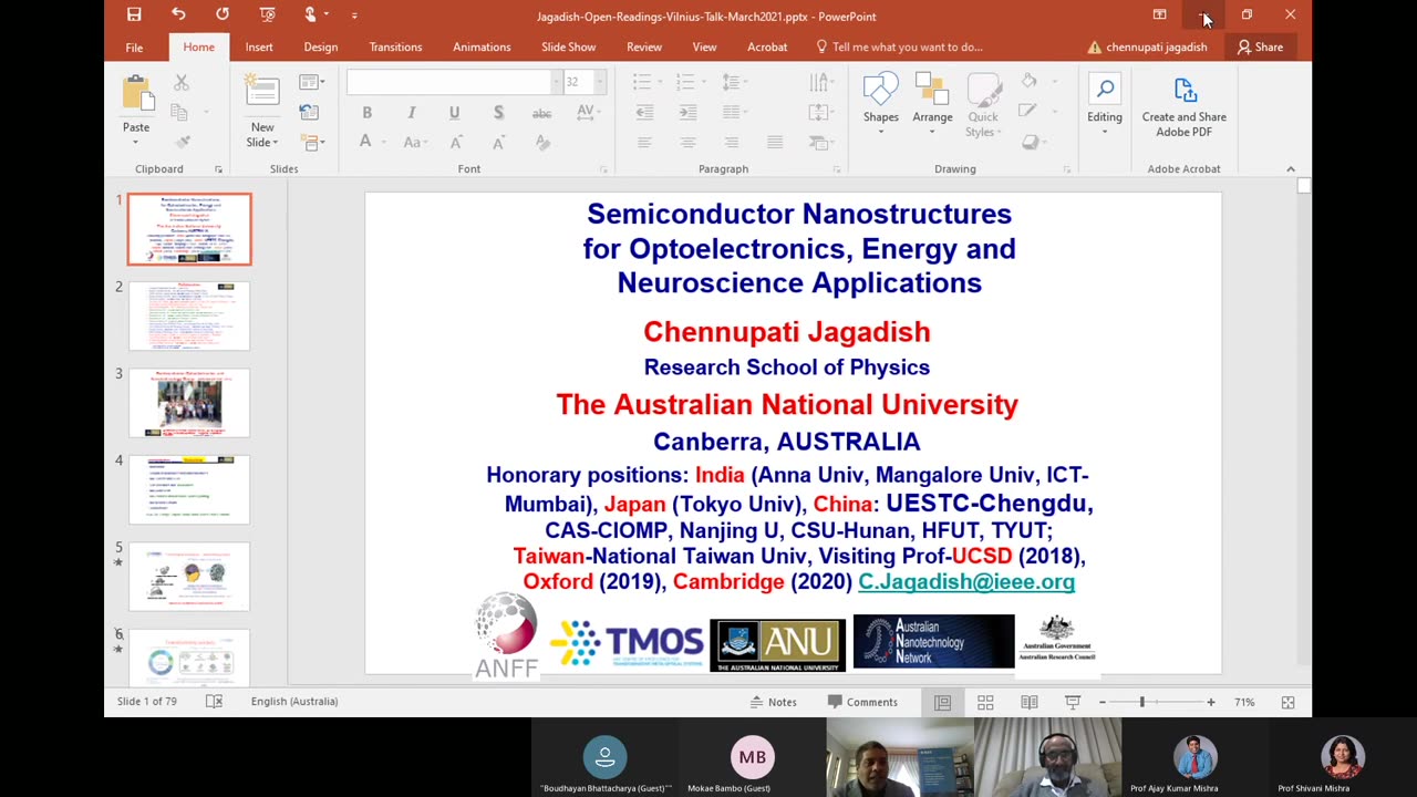 IEEE Nanotechnology Council South Africa Chapter on topic "Semiconductor Nanowires Optoelectronics, Energy and Neuroscience Applications"