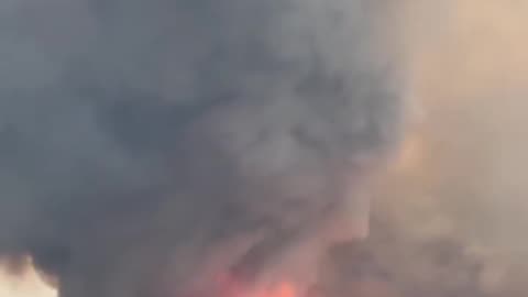 🚨#BREAKING: Watch as Firefighters Battle Massive Wildfire as Rare Firenado Erupts