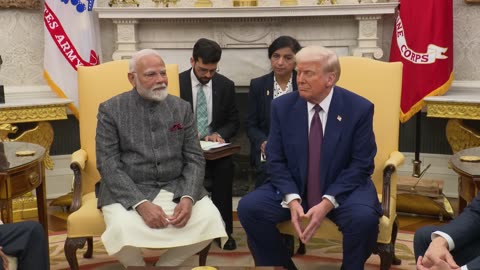 🇺🇸🇮🇳 PRESIDENT TRUMP HOSTS BILATERAL MEETING WITH INDIAN PRIME MINISTER! 🤝🏛️