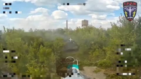 Defeat of a Ukrainian Tank Near Siversk