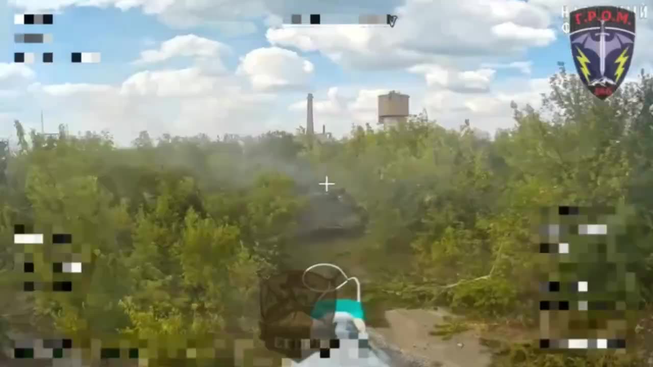 Defeat of a Ukrainian Tank Near Siversk