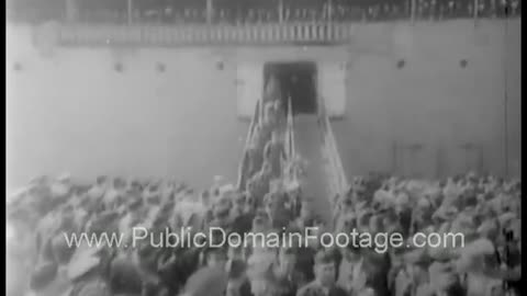 1951 U.S. Soldiers and dead return from Korean War archival footage