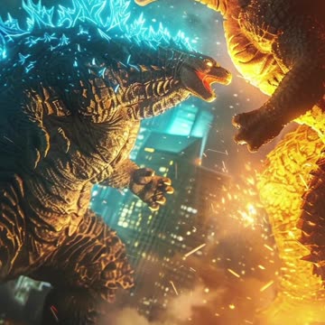Godzilla faces off against an extra terrestrial Godzilla from Mars!